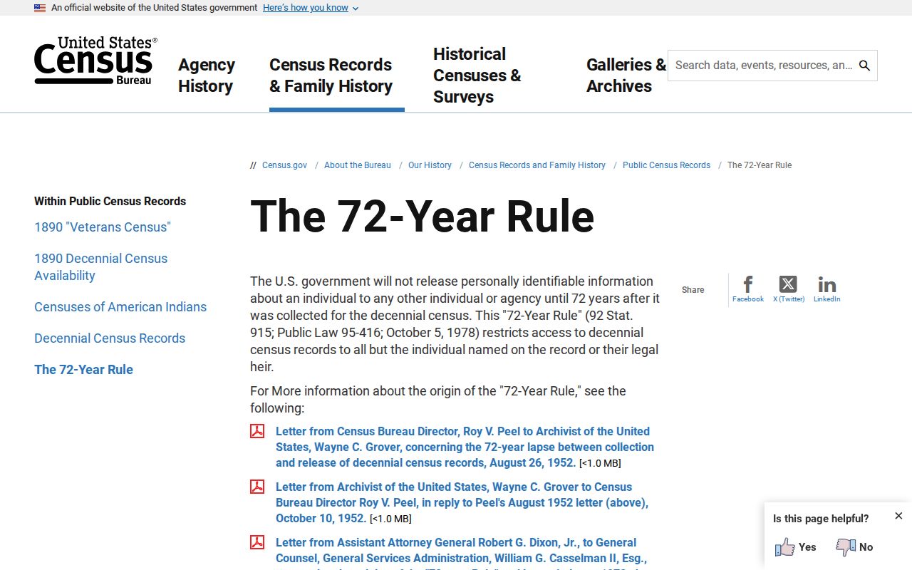 Census release rule used to trace Madison previous residents