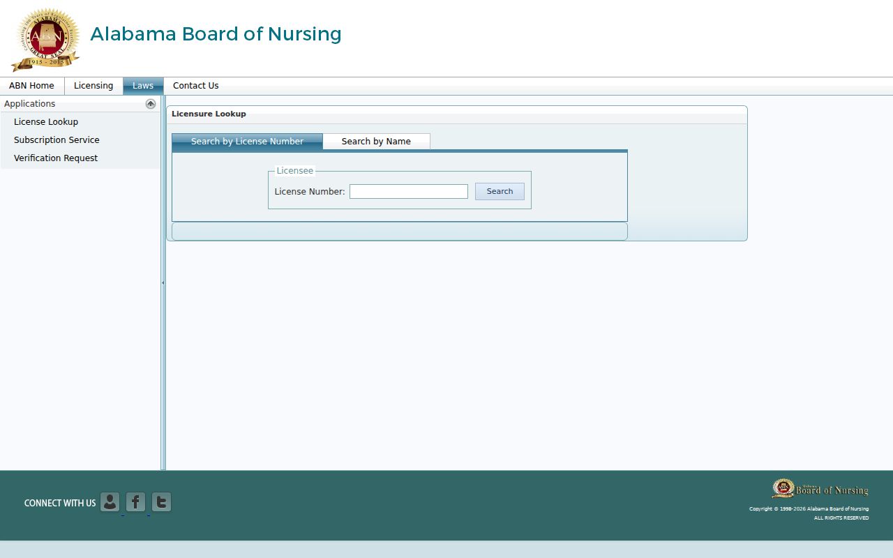Madison resident lookup Alabama nursing license verification