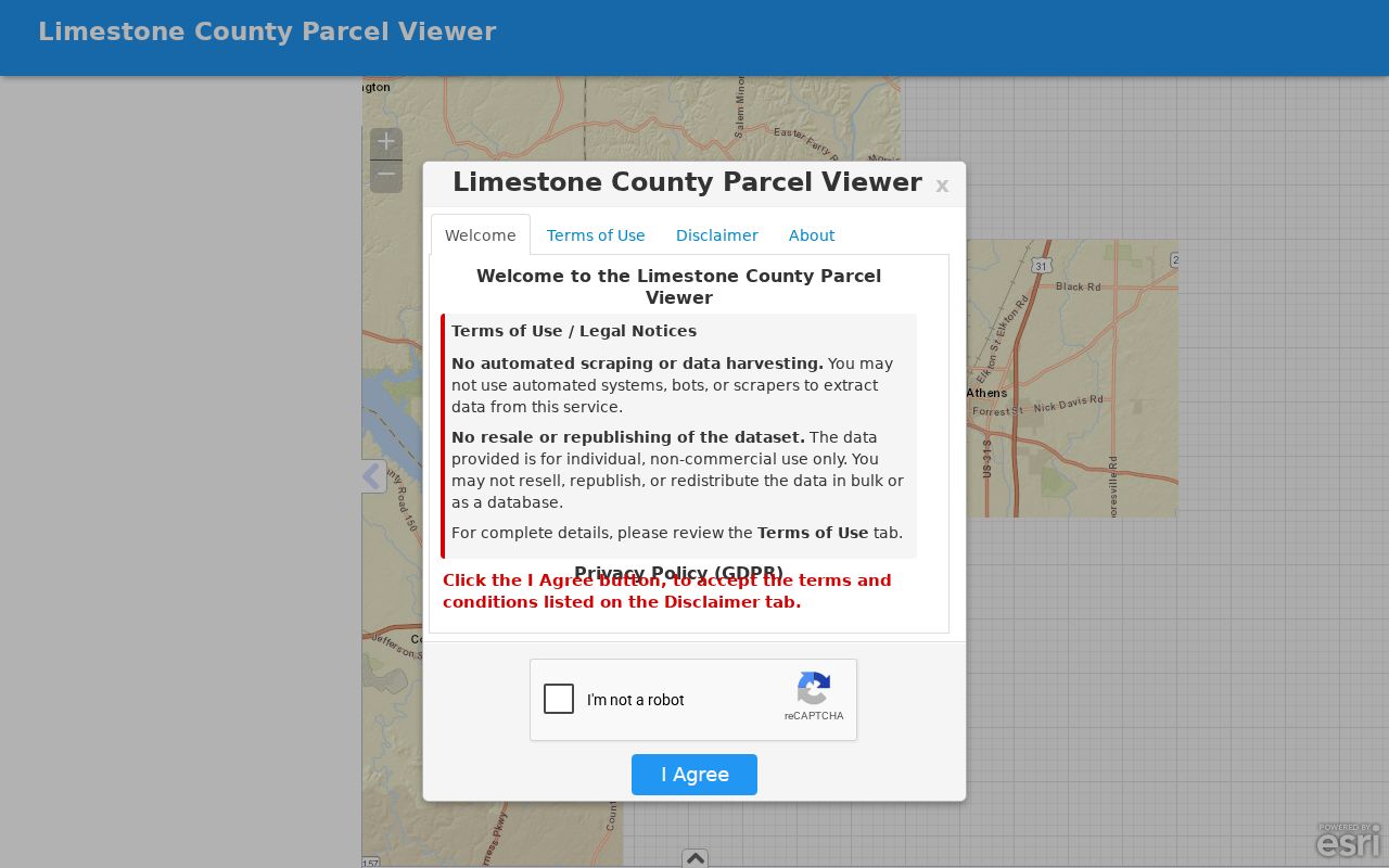 Madison street directory Limestone County parcel viewer