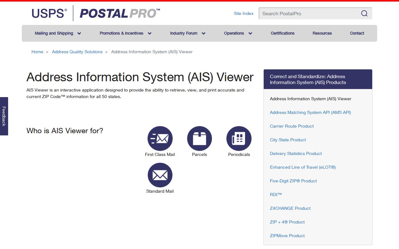 Madison ZIP code directory USPS AIS delivery geography viewer