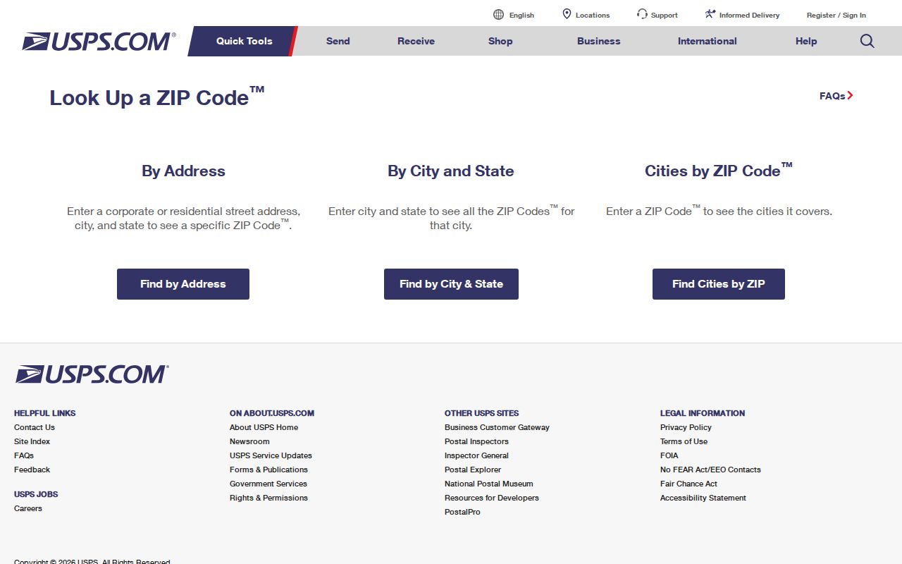 Madison ZIP code directory USPS address lookup modes